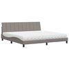 vidaXL Bed met matras "Hanko" stof taupe 200x200 cm