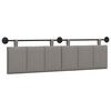 vidaXL Hangend hoofdbord Taupe Fluweel