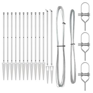 vidaXL Hekpalen 13 pcs Zilver Ø32mm 160 cm Gegalvaniseerd staal