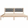vidaXL Bedframe Lichtgrijs 160 x 200 cm Massief grenenhout