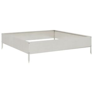 vidaXL Plantenbak verhoogd 100x100x26 cm roestvrijstaal