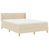 vidaXL Boxspringbed met matras Cr&egrave;me 200 x 160 cm Polyester