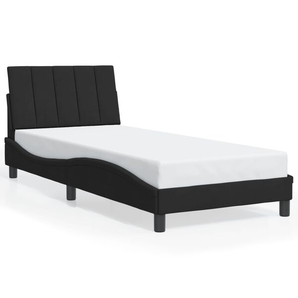vidaXL Bedframe zonder matras "Hanko" fluweel zwart 90x190 cm