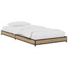 vidaXL Bedframe Artisanaal eiken 80 x 200 cm Bewerkt hout