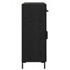 vidaXL Dressoir met lade Zwart Eiken 69,5 x 34 x 90 cm Bewerkt hout
