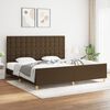 vidaXL Bedframe zonder matras stof donkerbruin 200x200 cm