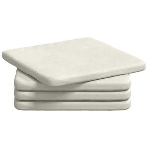 vidaXL Zitkussens 4 pcs Cr&egrave;me 40 x 40 x 3 cm Fluweel