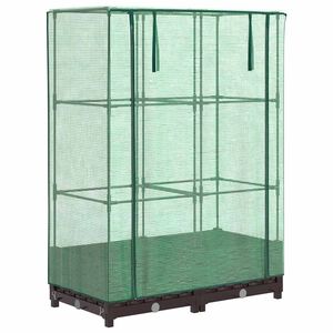 vidaXL Plantenbak verhoogd met kashoes 80x40x123 cm rattanlook