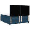 vidaXL Boxspring met matras fluweel donkerblauw 180x200 cm