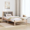 vidaXL Bedframe met hoofdeinde Taupe 100 x 200 cm Massief grenenhout