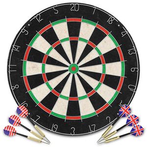 vidaXL Dartbord professioneel met 6 darts sisal