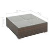 vidaXL 6-delige Loungeset met kussens poly rattan bruin