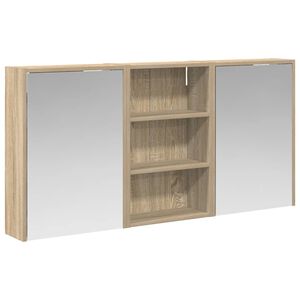 vidaXL Badkamerkastenset 3 pcs 126 x 16 x 62.5 cm Bewerkt hout