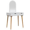 vidaXL Toilettafel Set FAUSKE 2 st Wit 76 x 50 x 143 cm