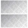 vidaXL Trap Tread 2 st 40 x 20 cm Zilver Aluminium Rechthoekig