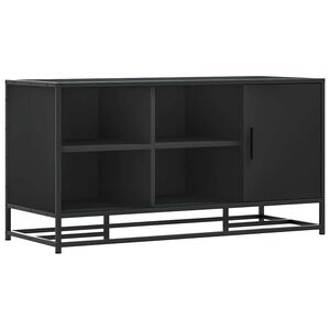 vidaXL Schoenenbank 100x40x53,5 cm bewerkt hout en metaal zwart
