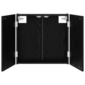 vidaXL Dartbord Kabinet Zwart eiken 56 x 12 x 53,5 cm Bewerkt hout