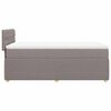 vidaXL Boxspring met matras stof taupe 90x190 cm