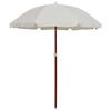 vidaXL Parasol met stalen paal 180 cm zandkleurig