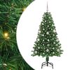 vidaXL Kunstkerstboom Groen 150 cm PVC en Staal en Kunststof