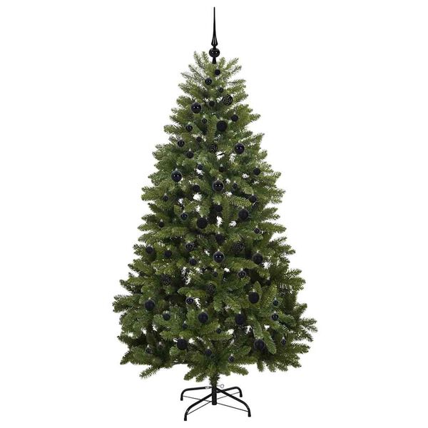 vidaXL Kunstkerstboom met 300 LED Groen 210 cm PVC en Metaal