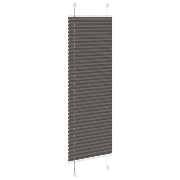 vidaXL Plissé rolgordijn 50x150 cm stofbreedte 49,4 cm polyester zwart