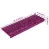 vidaXL Trapmatten 15 st 65x21x4 cm Violet Rechthoekige Rand