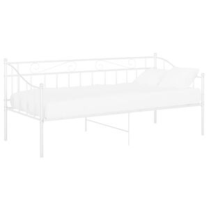 vidaXL Slaapbank metaal wit 90x200 cm