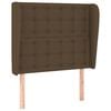 vidaXL Hoofdbord met randen 83x23x118/128 cm stof donkerbruin