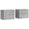 vidaXL Nachtkastjes 2 st wandgemonteerd 45x30x35 cm betongrijs