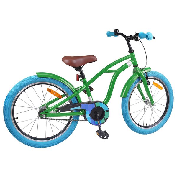 vidaXL Kinderfiets 18 Inch voor 5-7 jaar Groen