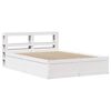 vidaXL Bedframe met hoofdbord massief grenenhout wit 135x190 cm