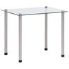 vidaXL 3-delige Tafeltjesset gehard glas transparant