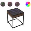 vidaXL Nachtkastje met Infinity LED 40x40x51 cm bruin eikenkleurig