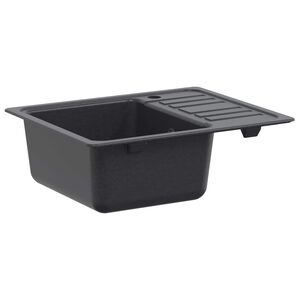 vidaXL Keukenspoelbak met afdruipplaat Graniet 57,5 x 46 x 28 cm
