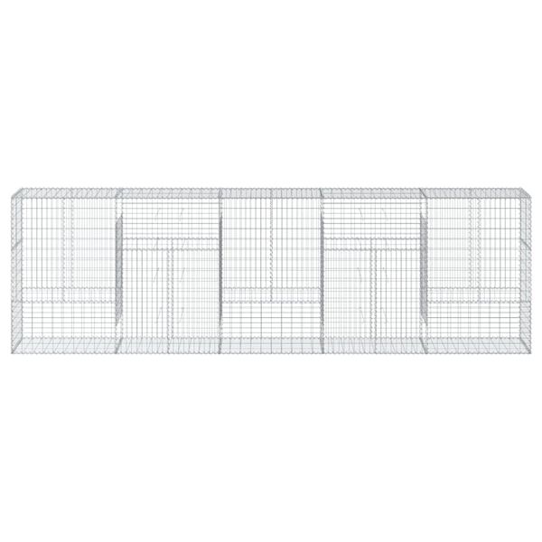 vidaXL Schanskorf 500x50x150 cm gegalvaniseerd ijzer zilverkleurig