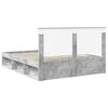 vidaXL Bedframe met hoofdeinde Beton 160 x 200 cm Massief grenenhout