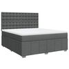 vidaXL Boxspring met matras stof donkergrijs 180x200 cm