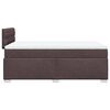 vidaXL Boxspring met matras stof donkerbruin 120x190 cm