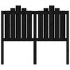 vidaXL Hoofdbord 126x6x110 cm massief grenenhout zwart