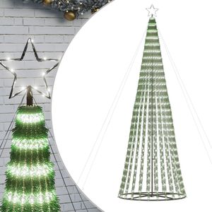 vidaXL LED-kerstboom 688 LEDs koud wit 300 cm