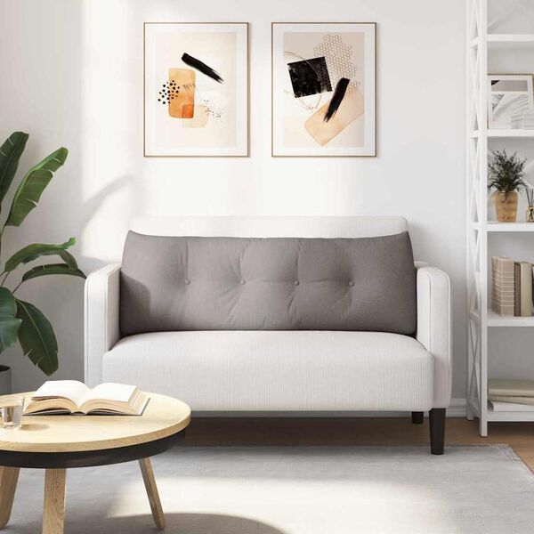 vidaXL Rugkussen Taupe 140 x 24 x 50 cm Stof