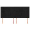vidaXL Hoofdbord met randen 163x16x118/128 cm fluweel zwart