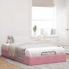vidaXL Bedframe zonder matras 120x190 cm fluweel roze