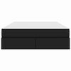 vidaXL Opbergbed met matras met matras Zwart 140 x 200 cm Nep Leer