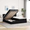 vidaXL Ottoman bed met matrassen en LED's 180x200cm stof zwart