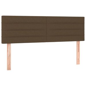 vidaXL Hoofdborden 144x5x78/88 cm stof donkerbruin