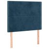 vidaXL Boxspring met matras fluweel donkerblauw 90x190 cm