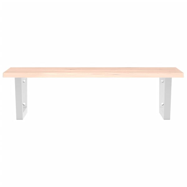 vidaXL Badkamer wandschap staal en massief eikenhout