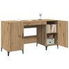 vidaXL Bureau Ambachtelijk eiken 140 x 50 x 75 cm Bewerkt hout